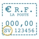 Timbre affranchissement SV de machines à affranchir Satas