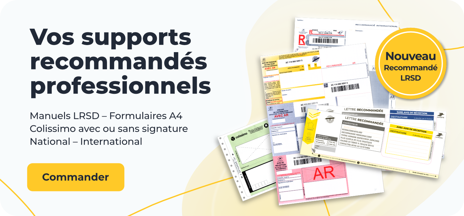 Bureaudeposte.net : recommand&eacute;s manuels LRSD, Recommand&eacute;s A4, Colissimo, national, international