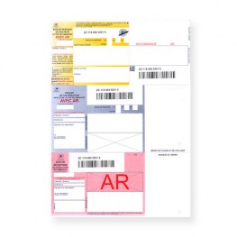 Recommandé A4 avec accusé réception avec code-barres